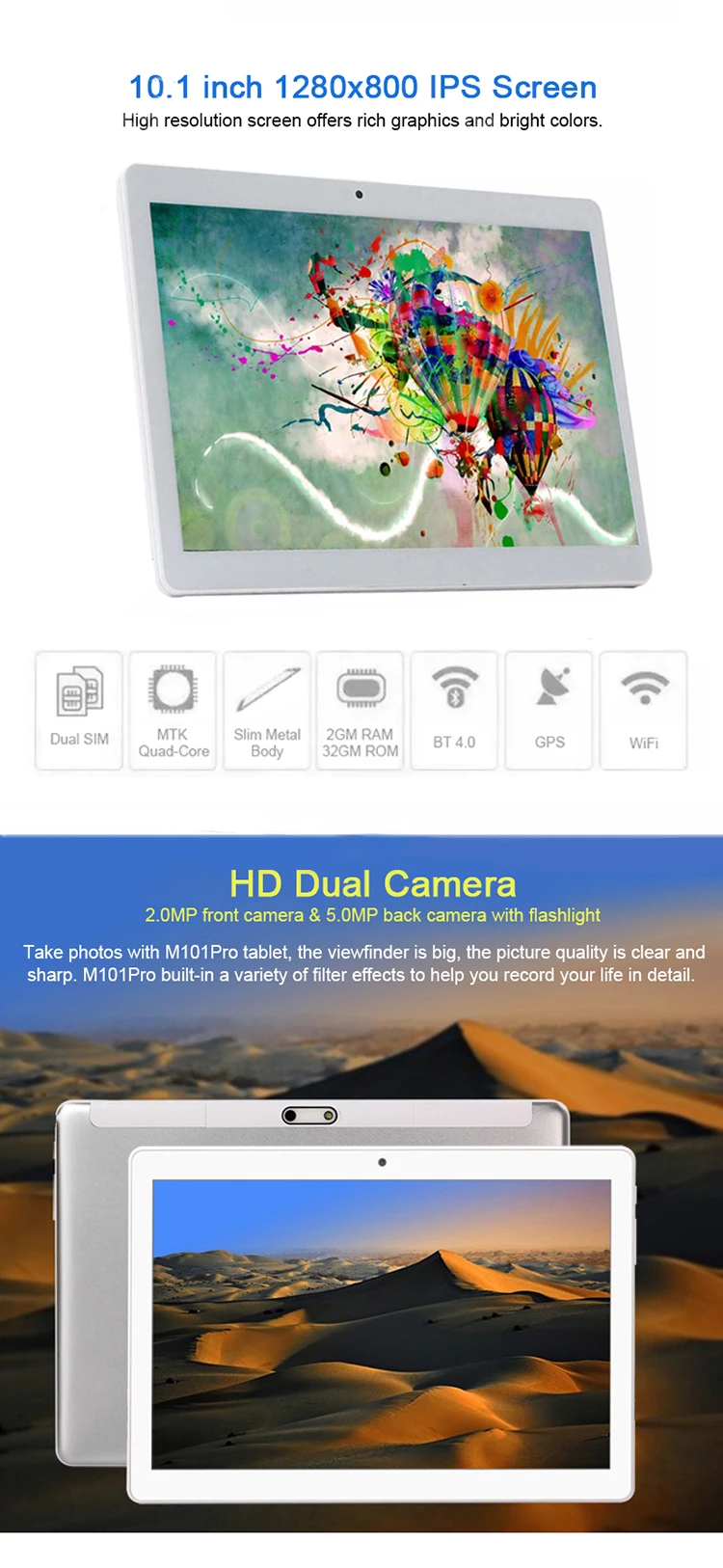 In Stock M101 Pro 10inch Dual Sim Card Slots Android 9.0 Phone Quad ...