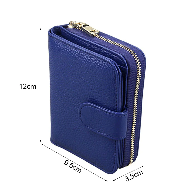 product-GF bags-Women Metal Zipper Small Wallets 2020 new Short Credit Card Holder Genuine Leather C-1