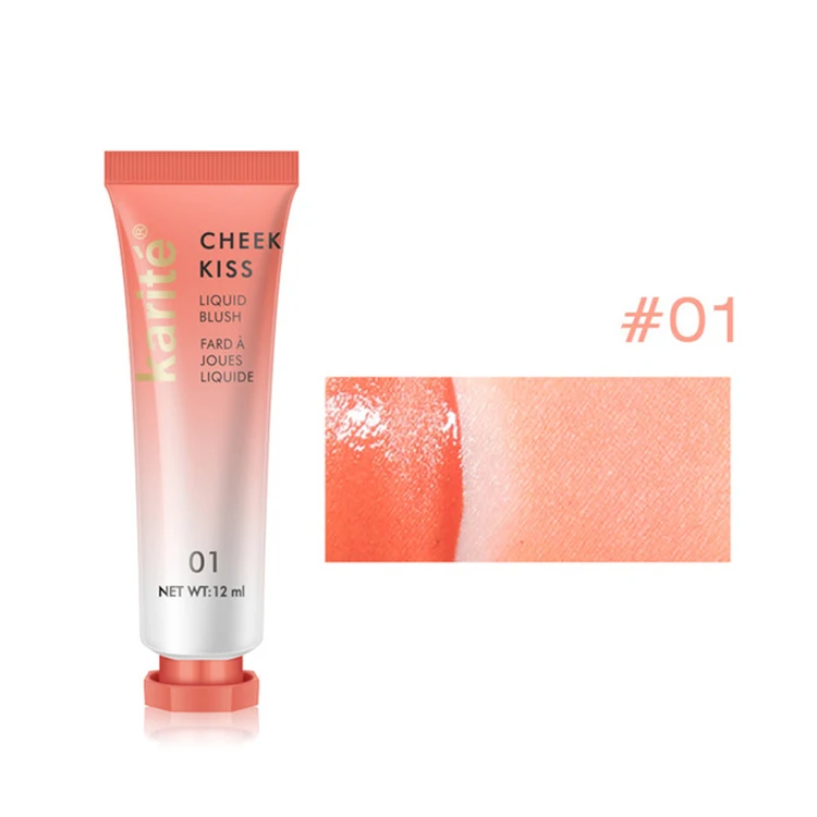 

Hot Selling 6colors private label glossier cute pink cream liquid blush tube makeup