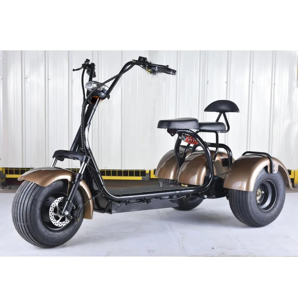 

2019 TOP SELLER 1500W 2000W 3 wheel electric scooter with portable battery golf bag holder