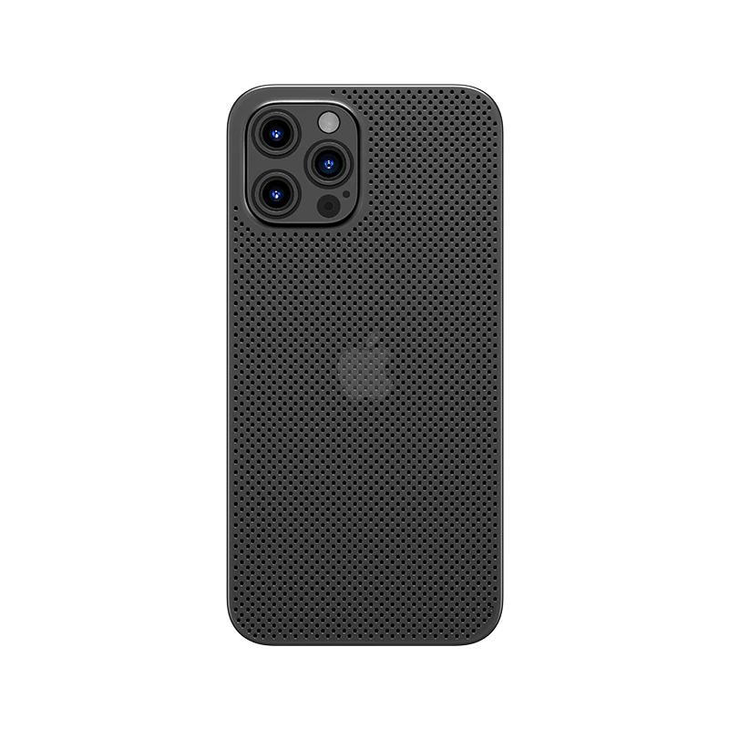 

REMAX Breath Series Ultra thin texture Precise opening honeycomb heat dissipation Phone Case For iphone12, Black white