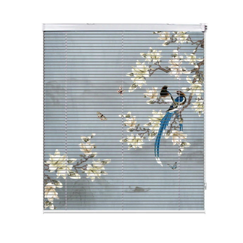 

Custom design ink style flower and bird creative aluminum shutter