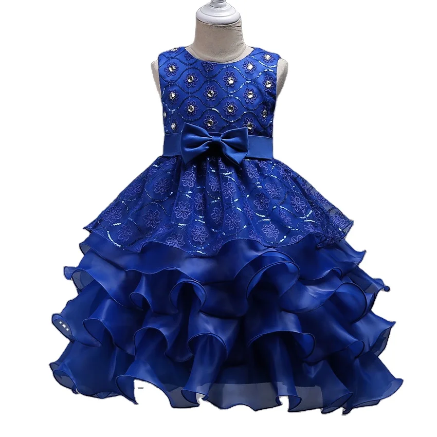 

Large children's ruffled dress skirt children's bow dress toddler girl's dress