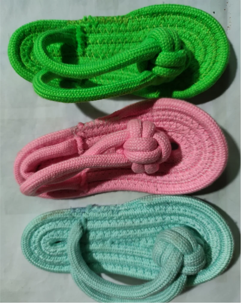 

Wholesale Dog Interactive Chew Toy Cotton Rope Slipper shape fast delivery from stock