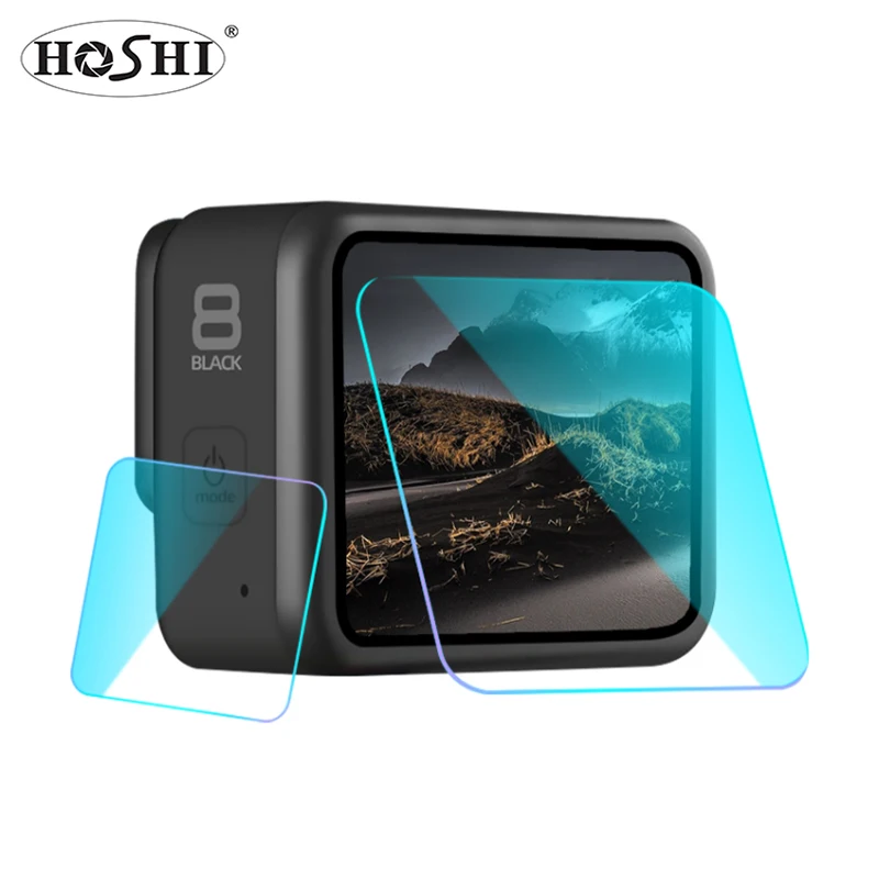 

HOSHI Tempered Glass Protector For GoPro Hero8 Black Action Camera Lens Display LCD Screen Protective Film Hero8 Accessories