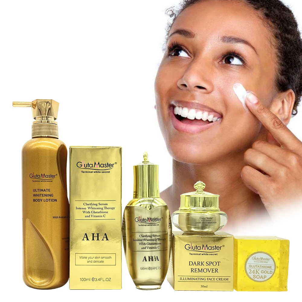 

Gluta Master AHA Set Hydrate Even Skin Tone Remove Dark Spots Clarifying Intense Rapid Fading Skin Care Set