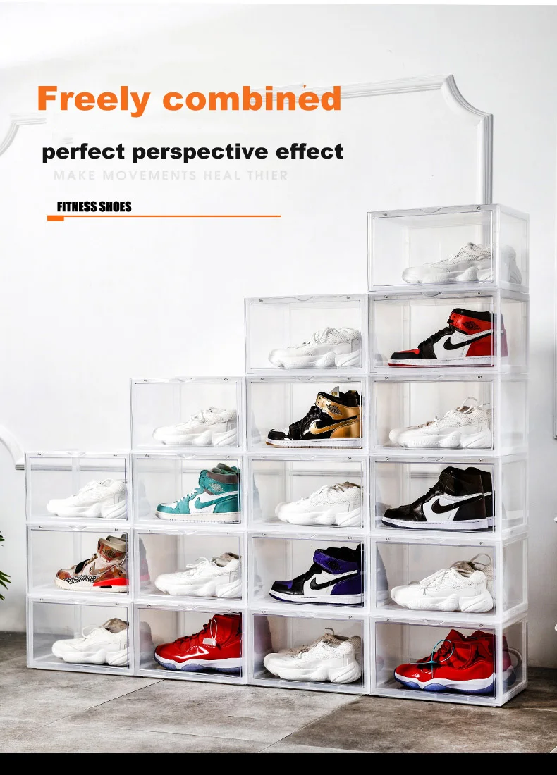 shoe collection storage on Aj High Capacity Fitness Basketball Shoes Collection Stackable Durable Hard Plastic Clear Transparent Shoes Acrylic Storage Box Buy Aj Basketball Transparent Storage Box High Capacity Shoebox Hard Plastic Shoes Collection Product On Alibaba Com