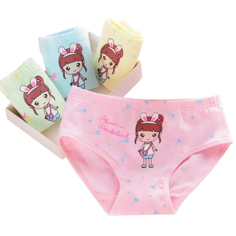 

Wholesale children girls panties 95% cotton candy color girls underwear