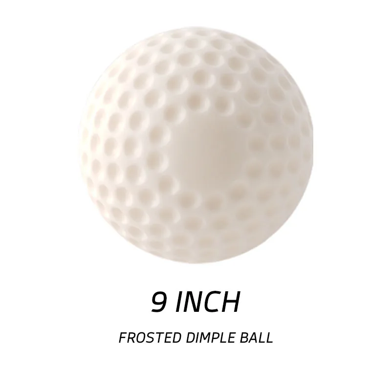 

9 inch Dimple Balls White Frosted Dimpled Pitching Machine Balls For Baseball Softball Dimple Baseball Ball