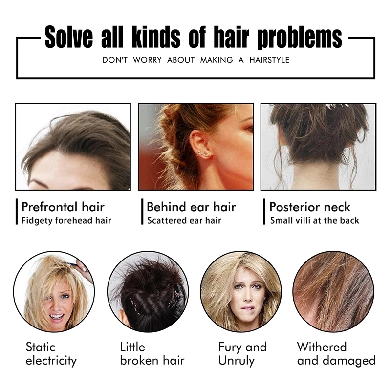 Hair Styling Care Broken Hair Finishing Stick Rod Nourishing Building Liquid Broken Hair Cream