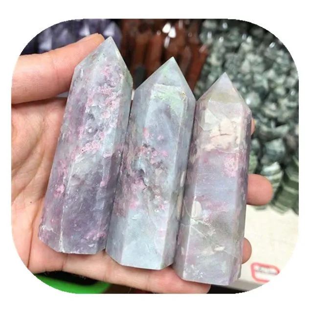 

natural crystal wand point polished pink tourmaline crystal points bulk wholesale for decoration