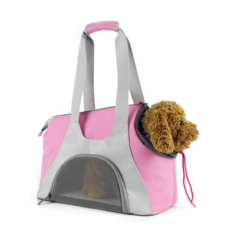 

2021 new Oxford mesh pet handbag can be exposed breathable dog handbag outdoor dog bag
