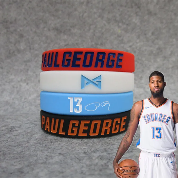 

Basketball star sports bracelet silicone wrist band, 1 color avaiable