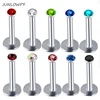 1.2*6*2mm Surgical Internally Threaded Screw Labret Stud Lip Ring Earring Bar Barbell Helix Piercing Body Jewelry