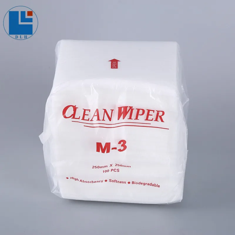 

100% Polyester Dust Free 35gsm 25cm x 25cm Bemcot M-3 Cleanroom Clean Wiper Paper Wipes