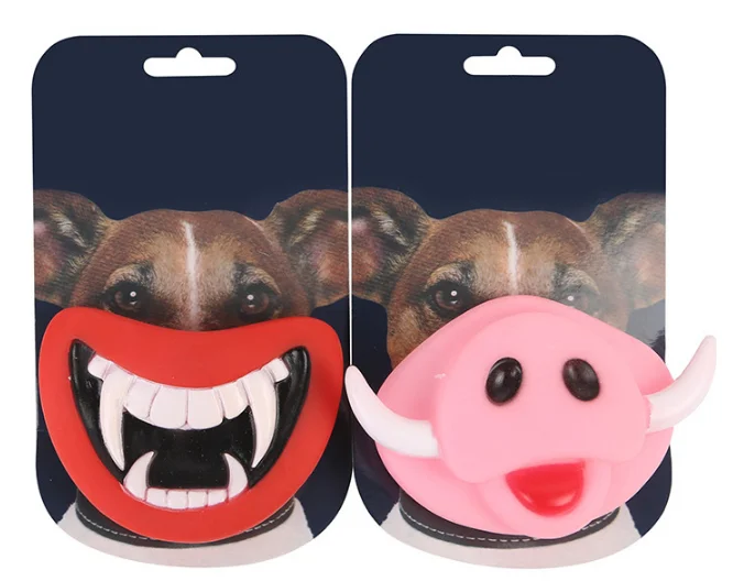 

Sound Production Tusk Decorated Pet Toy For Dogs Cats Vampire Pig Face Patterns Dog Toy