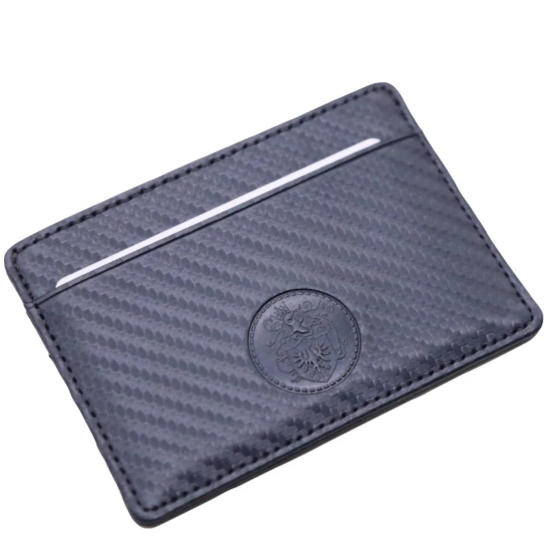 

wholesale new style name security credit carbon fiber holder card slot wallet id case, Charcoal grey