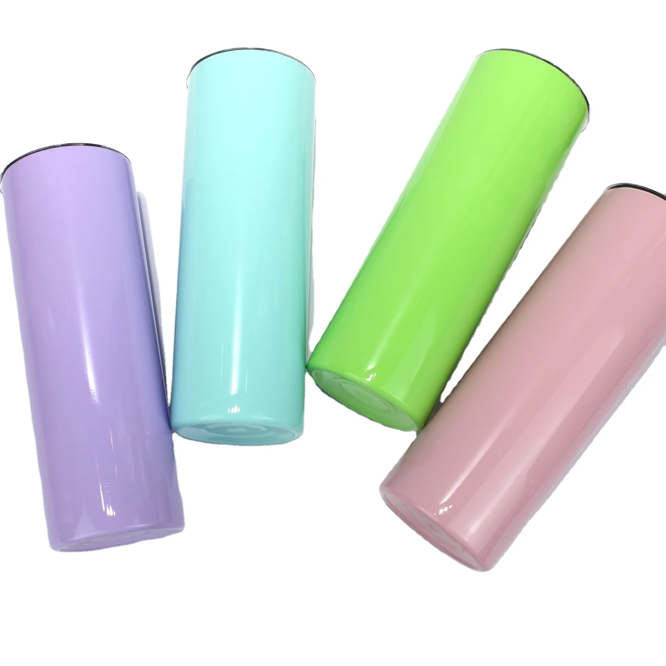 

New straight Tumblers Stainless Steel Insulated 22 oz Sublimation Tumbler with Magslide, Yellow white blank