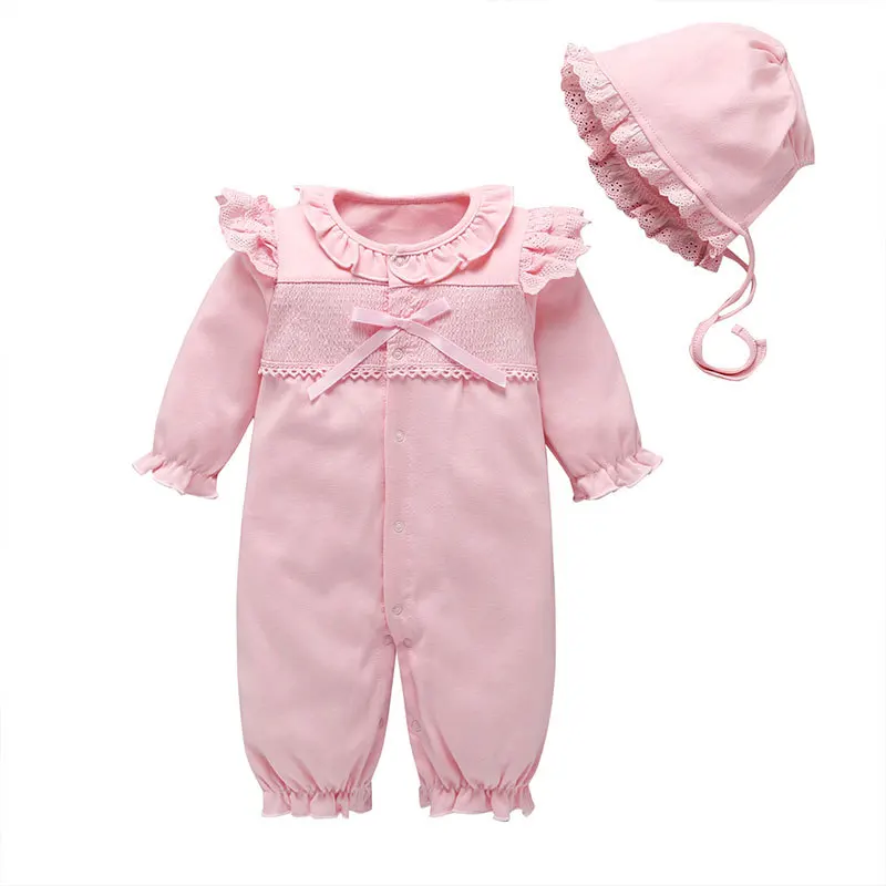 Cute baby clothes soft 100% organic cotton winter baby rompers