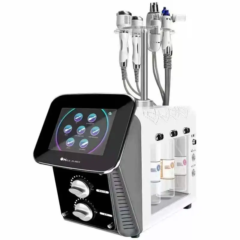 

7 in 1 diamond dermabrasion hydra beauty machine for skin deep cleaning with skin anlyzer, White