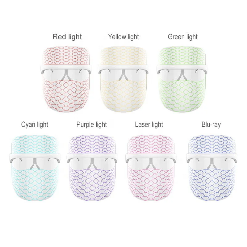 

Home Use LED Facial Mask 7 colors LED Light Therapy Skin Rejuvenation LED Mask