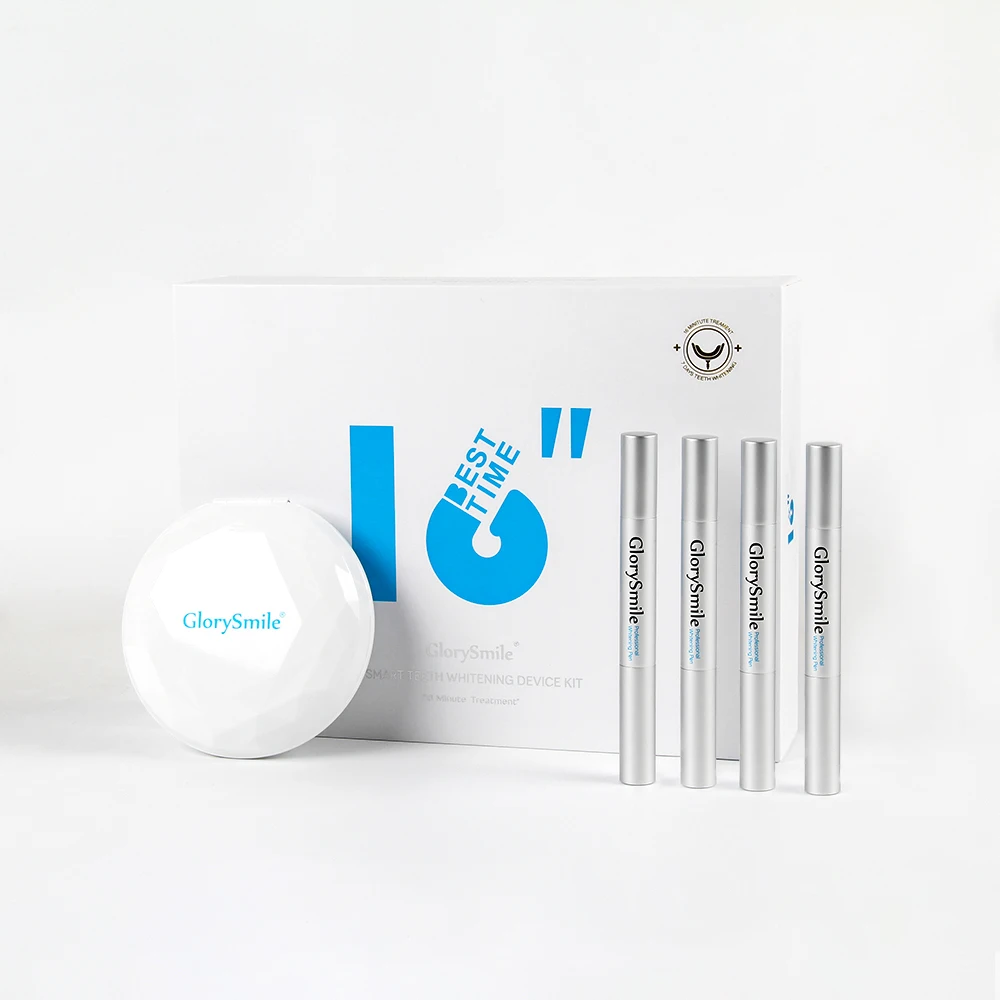

CE approved proffessional luxuary teeth whitening kit with samrt LED Light and diamond box Private Logo