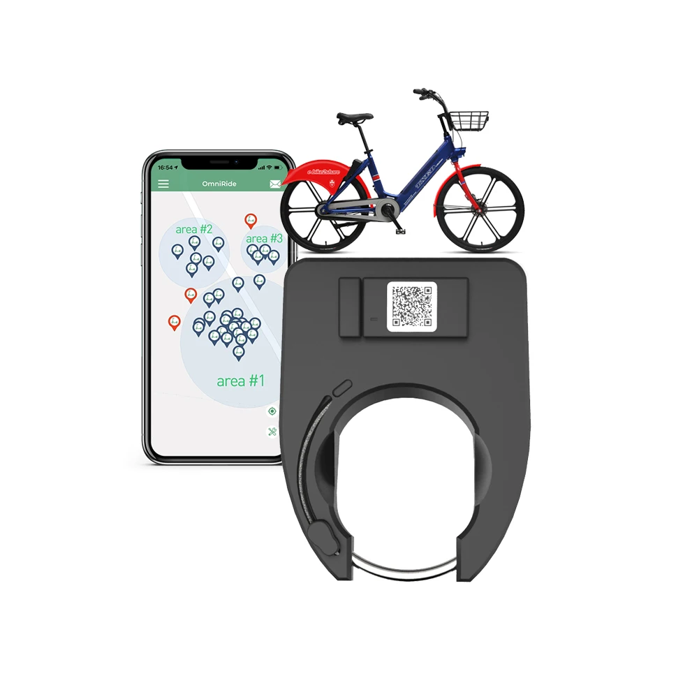 

OM092301 Rental Software And App Bicycle GPS Iot Cycle Locks Tracking Smart Lock For Sharing Business BLE 2G/4G Controlled