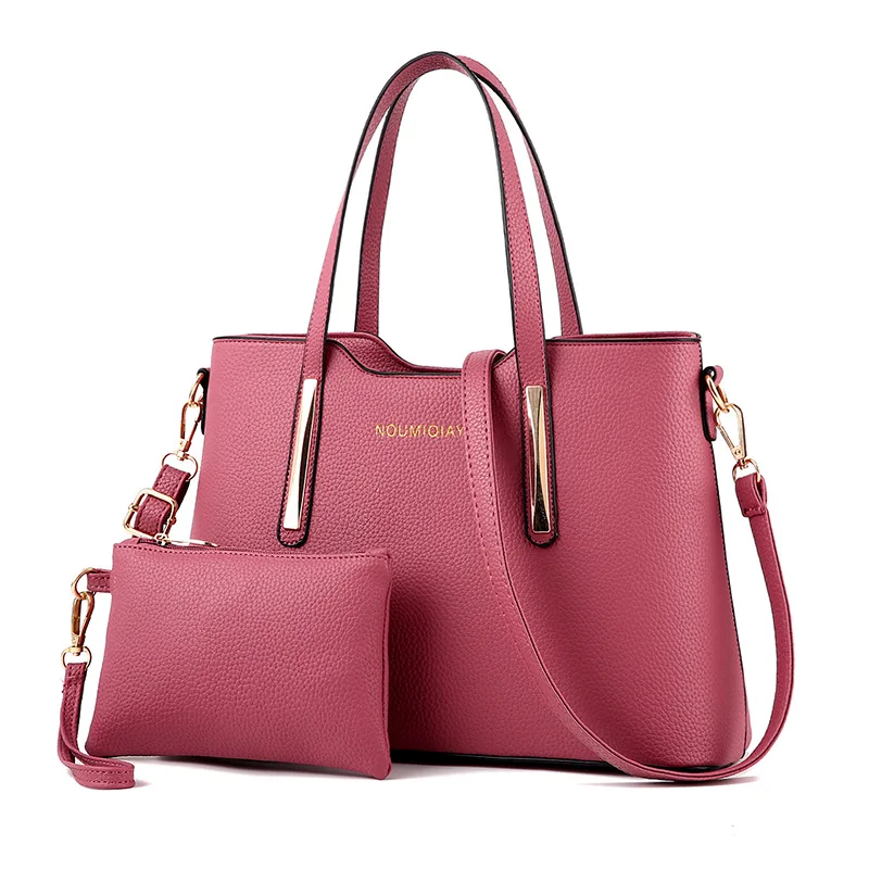 

Wholesale Latest fashion designer new model High quality pu leather 2 in 1 bags women ladies bags handbag set, As photos