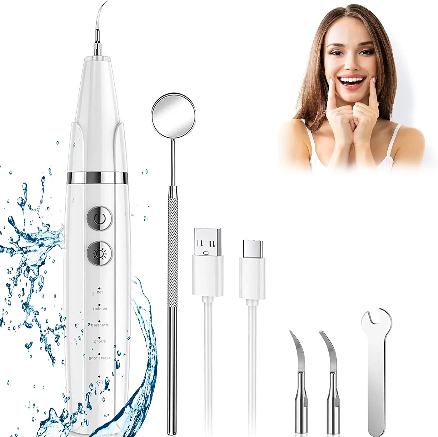 

JOSUNN 2021 Beauty Personal Care Electric Tooth Cleaner Oral Care Tooth Cleaning Kit Dental Irrigator Teeth Whitening Machine, White
