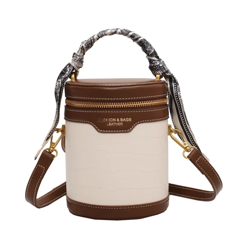 

High quality PU leather fashion Handbag Trendy shoulder Cross body Lady Women hard PU Hand bucket Bags, Whtie /black /brown