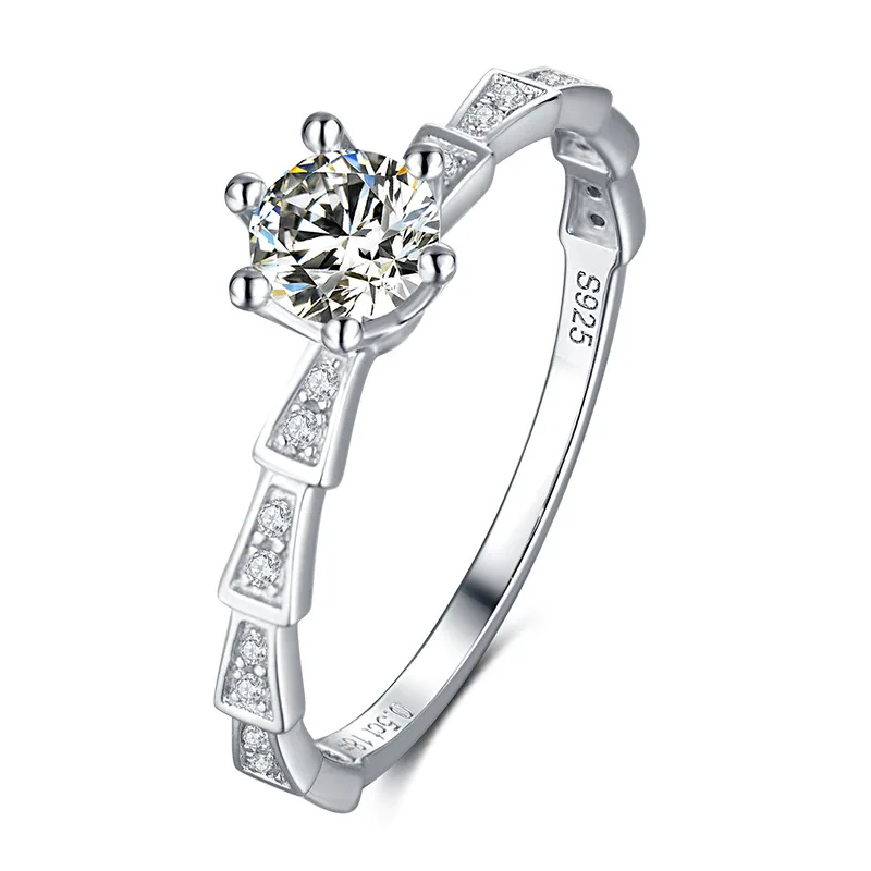 

Moissanite Ring 1 ct Phoenix Design Real Moissanite Ring S925 Sterling Silver jewelry Proposal ring YSF1539, White