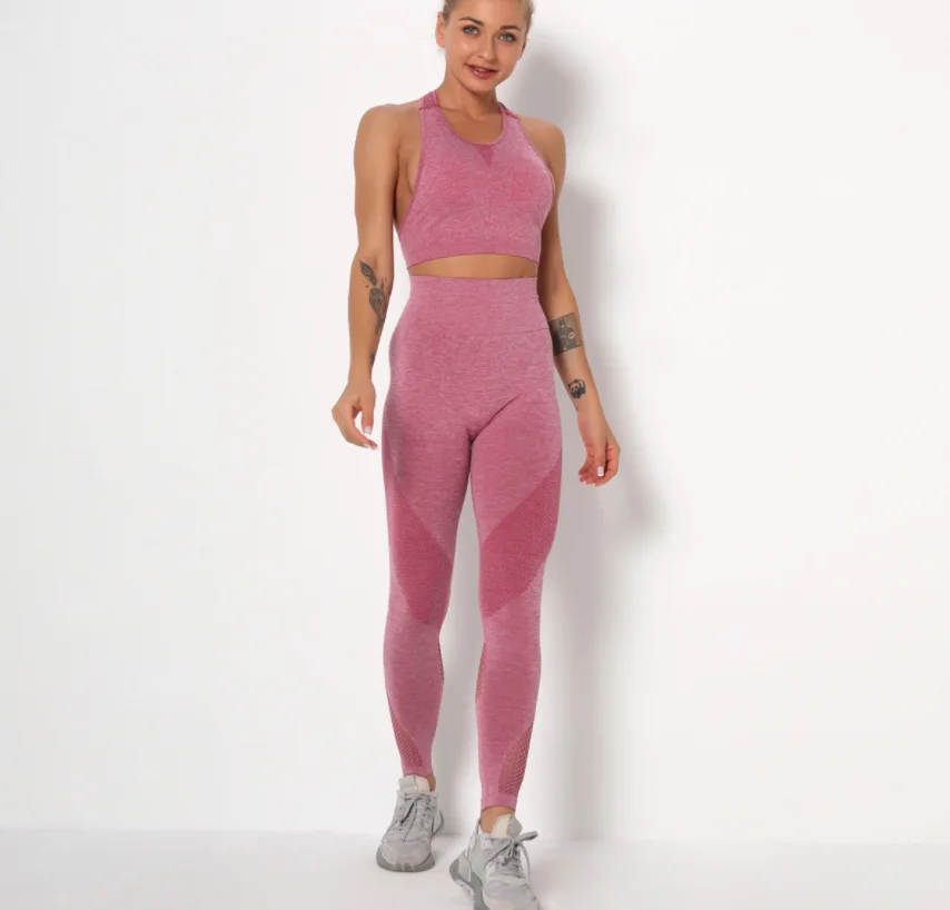 

High Performance Hot Women Fitness Wear High Waist Sports Yoga Pants Seamless Workout Running Gym Leggings, As picture