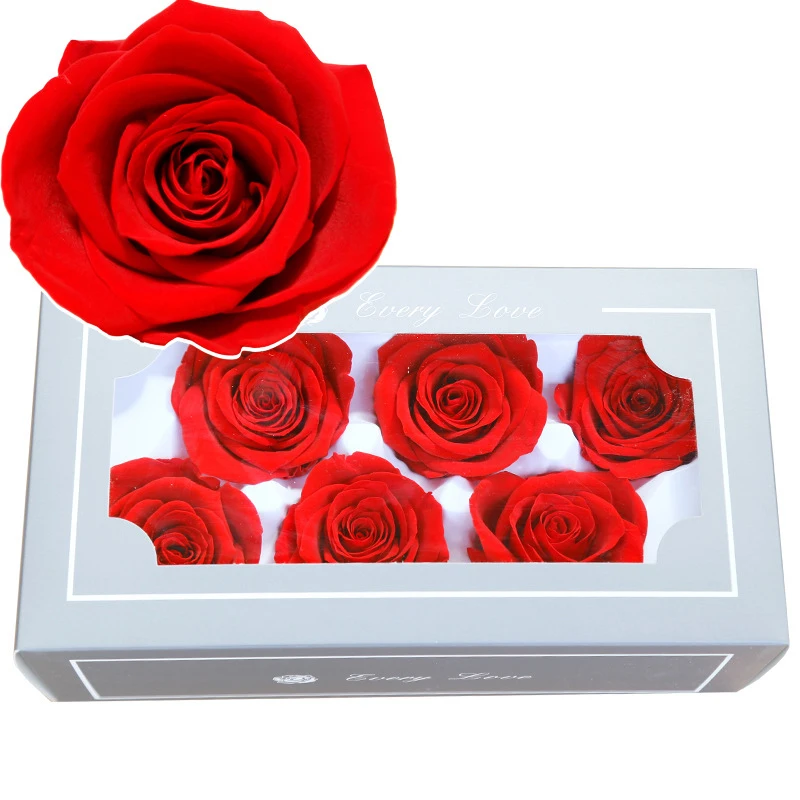 2026 5-6cm Immortal Rose Mothers Day Gift Eternal Life Flower Material Gift Box Flower Heads Bulk Artificial Head