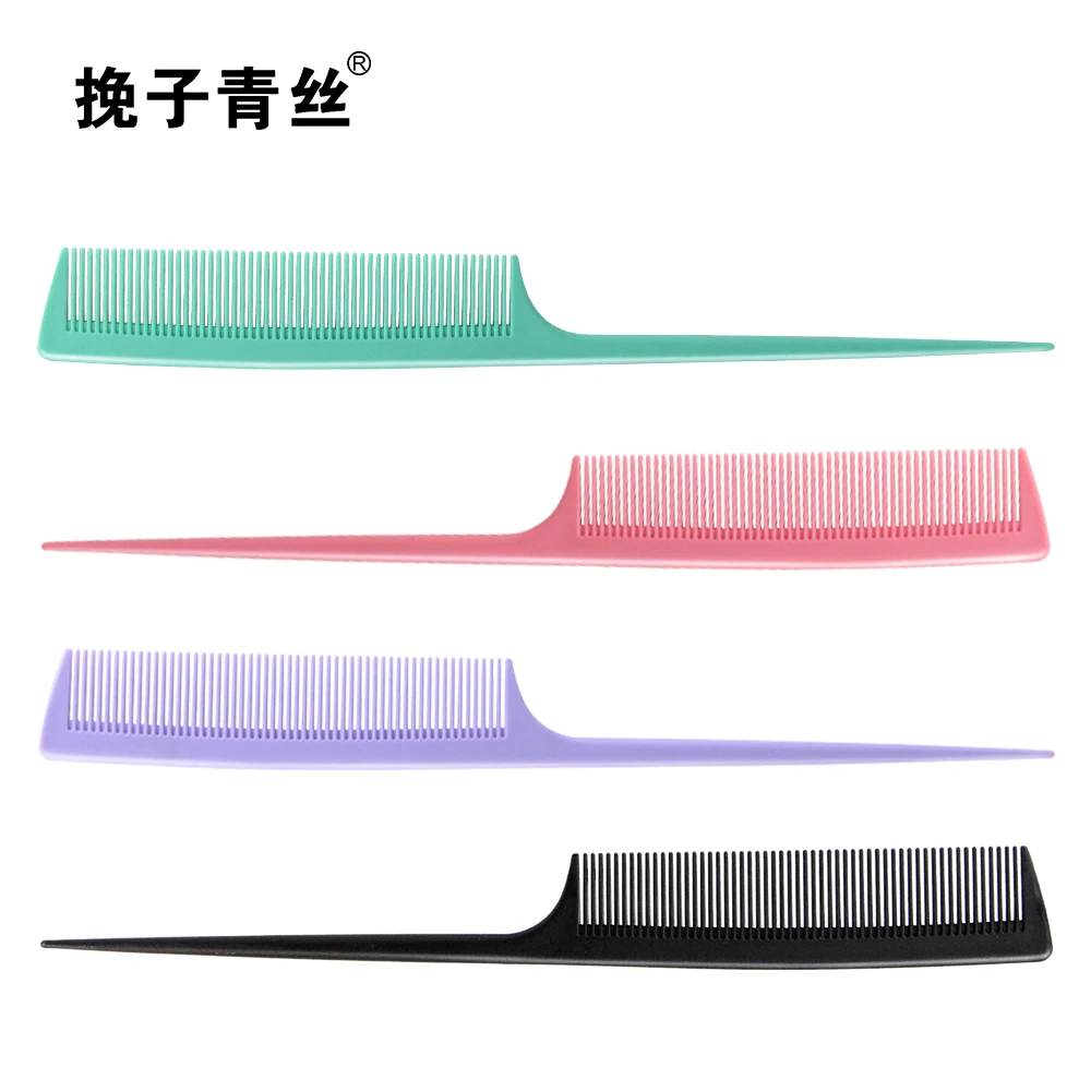 

Masterlee Multi Colors Custom Logo Professional Salon Plastic Hair Cutting Comb Rat Tail Comb, Multi color