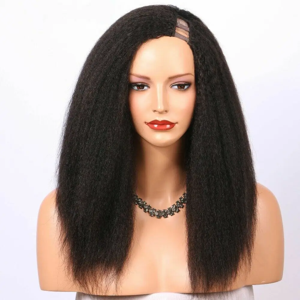 

Natural Kinky U Part Brazilian 100% Human Hair U Part Wigs For Black Women Wholesale Raw Indian Virgin Blend Wig Hair Extensions