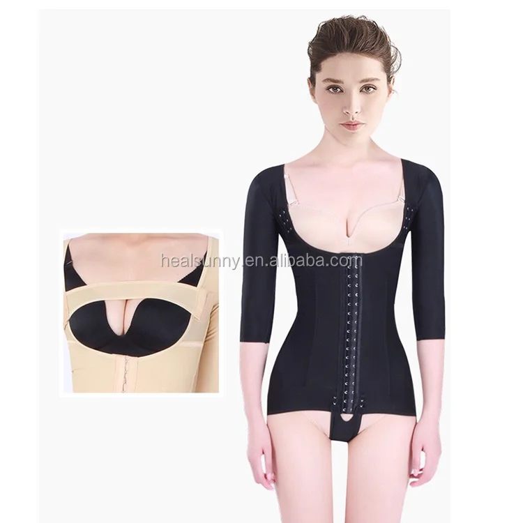 

Women abdomen Liposuction fat surgery liposuction and shaping clothes after operation, Black/flesh