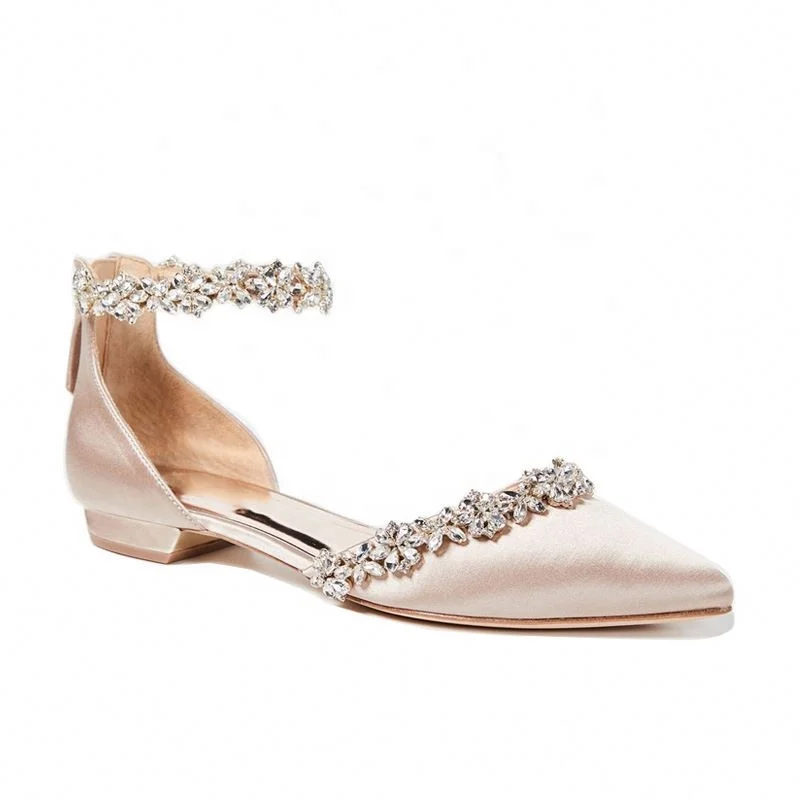 

Hot Woman Sandals Shoes Summer Flat Party Bride Shoes Wedding Fancy Sandals, Light pink