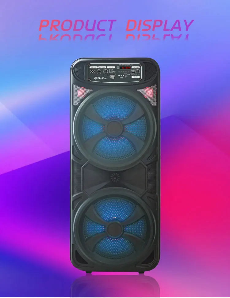 Dual 8 Inch Woofer Box Portable Speakers Hanging Karaoke Player
