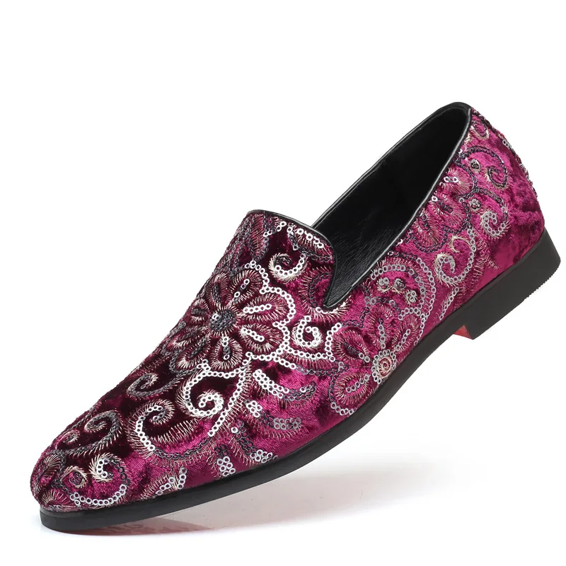 

sh12300a New Arrival 2022 Formal Shoes Men Dress Loafers Glitter Coiffeur Italian Shoes Men For Wedding