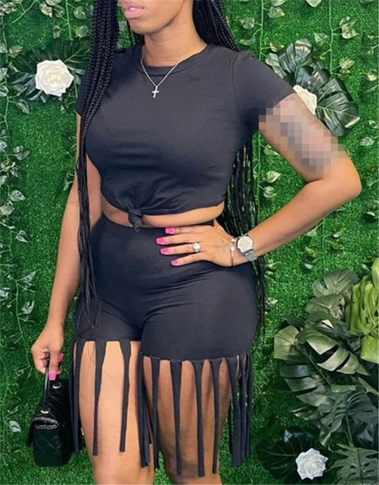 

wholesale ready to ship sexy summer clothes womens two piece sets shorts and top