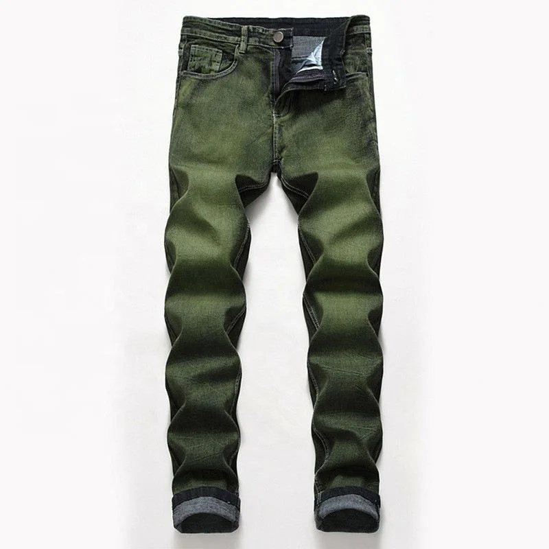 

Voogue Men's Casual Workwear Drawstring Pants retro Straight New Arrivals Jeans, Customized color