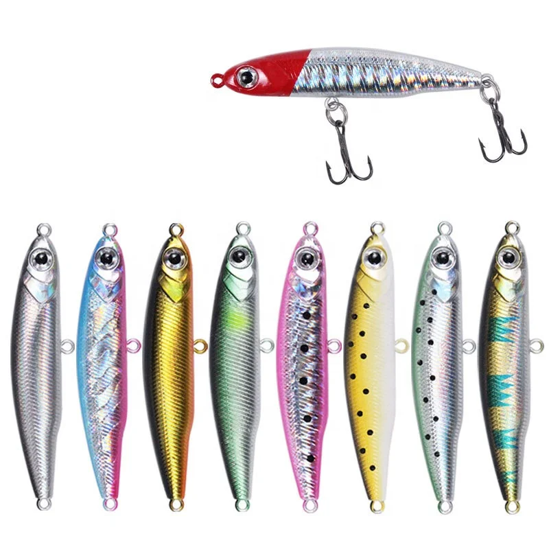 

OEM and on stocks submerged multicolor 3g 5g small silver fish hard lure with lead block and black nickel treble hooks hard bait, 9 colors
