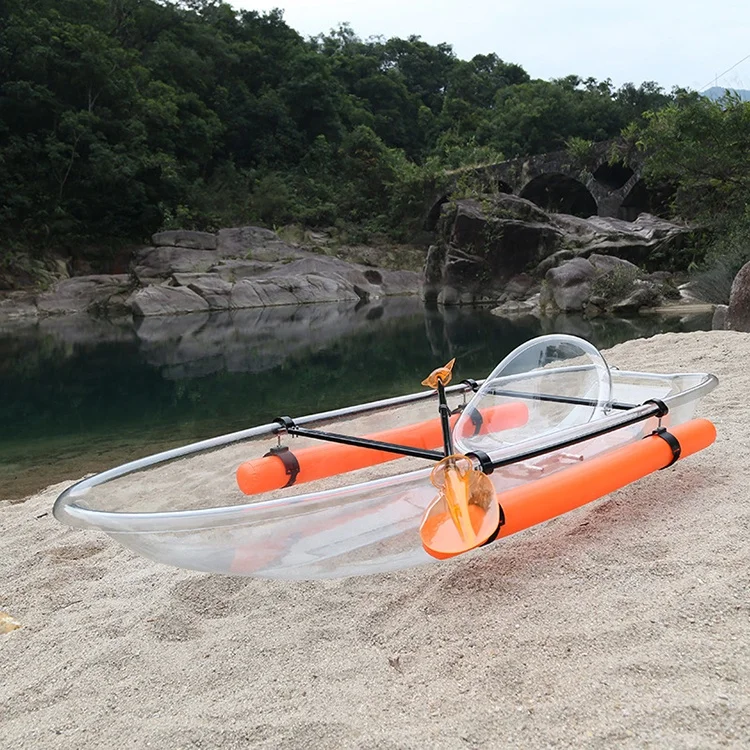 

Top Quality 1 Person PC Polycarbonate Transparent Clear Canoe Kayak Boat with Factory Price