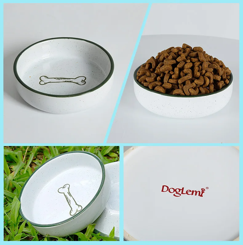 Wholesale Luxury Ceramic Dog Food Bowls Custom Logo Ceramic Cat Pet