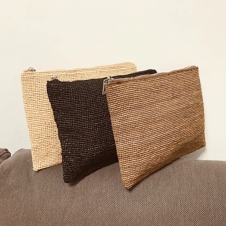 

Fashion Woven Beach Bags Wholesale Raffia Straw Clutch Bag
