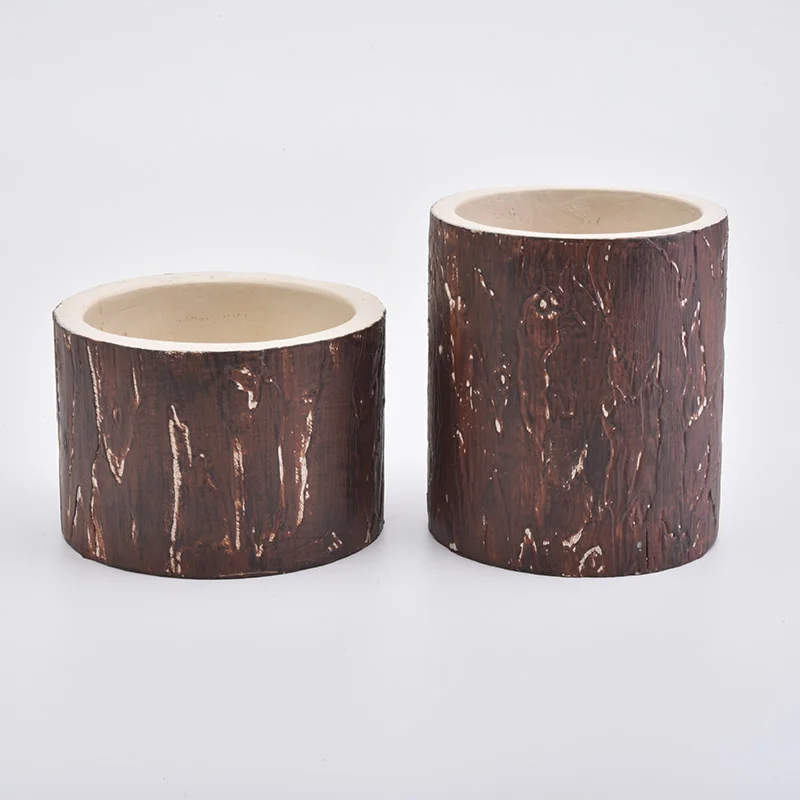 12oz Barky Concrete Candle Jar Cement Holder for Soy Wax Home Decor Wholesales