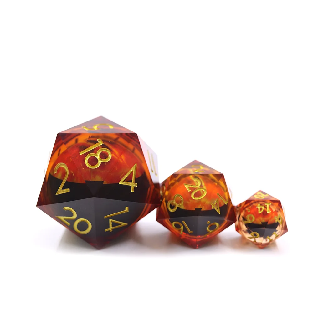 

Yushun D20 Jumbo 50mm Dice Red Moving Dragon Eye Resin Sharp Edge Dice