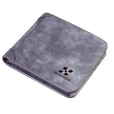 

Fashion men wallets short design male purse pocket wallet pu leather brand wallet, Brown, blue, gray, dark brown, black
