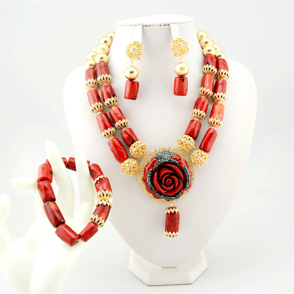 

Beautifical set of jewelry nigerian wedding colar earrings jewelry 2022 CL232, Picture