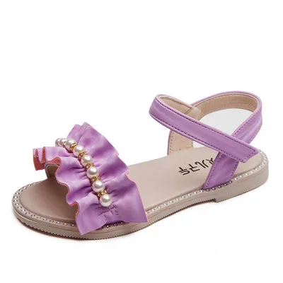 

Nian OEM Sandalen pl summer little girls dress princess comfortable beautiful designer children shoes girl shoes, Pink purple gold